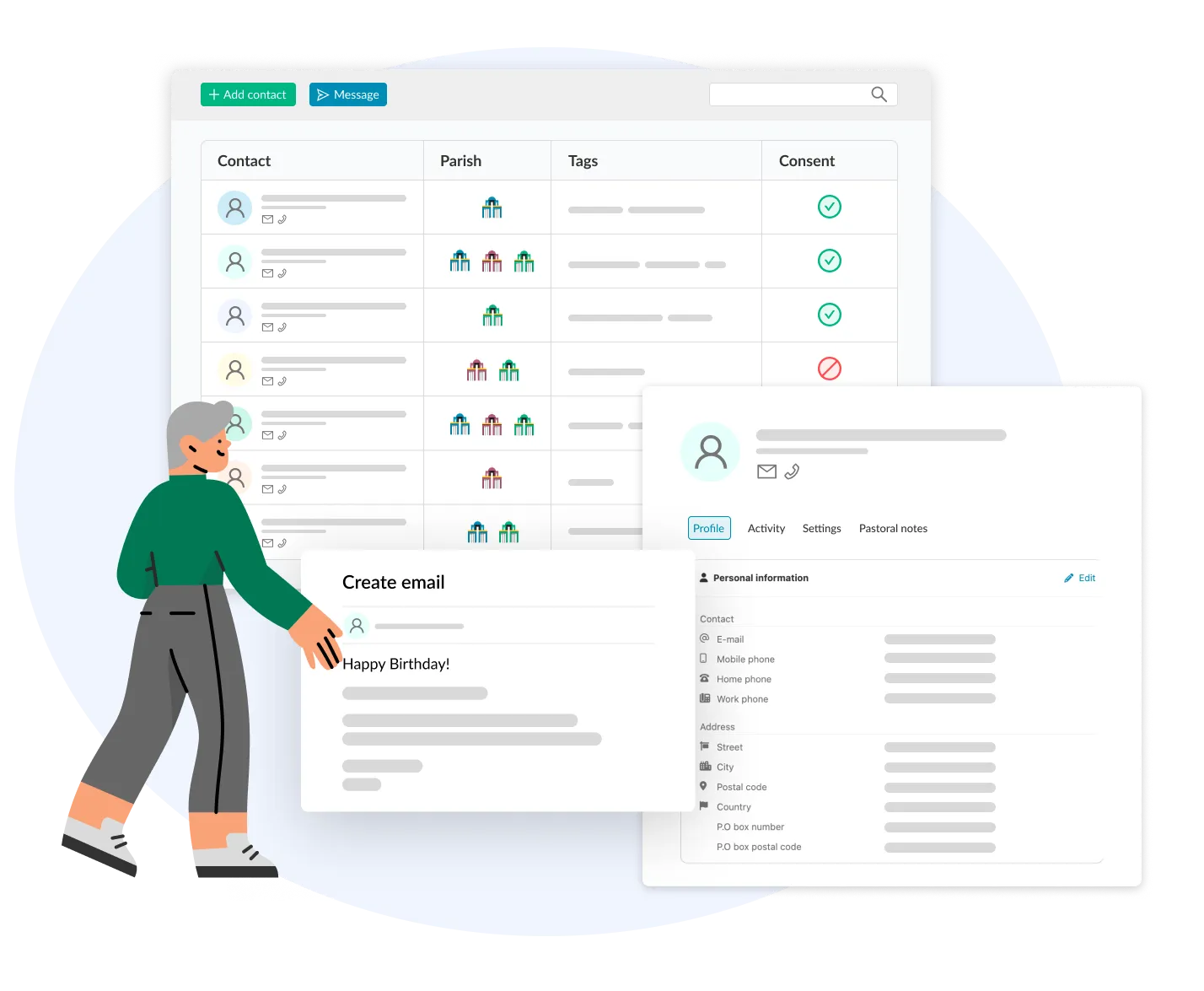 ChurchDesk people module