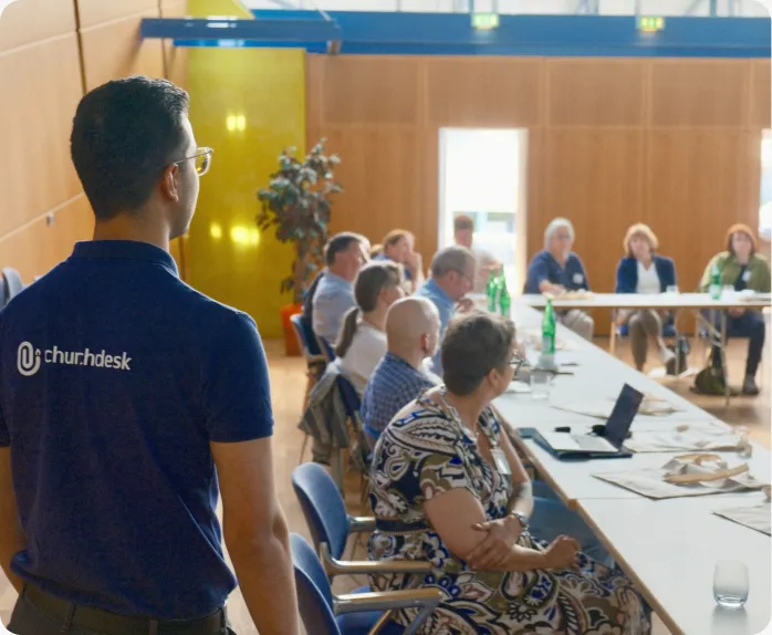 Teilnehmende einer ChurchDesk Community-Veranstaltung