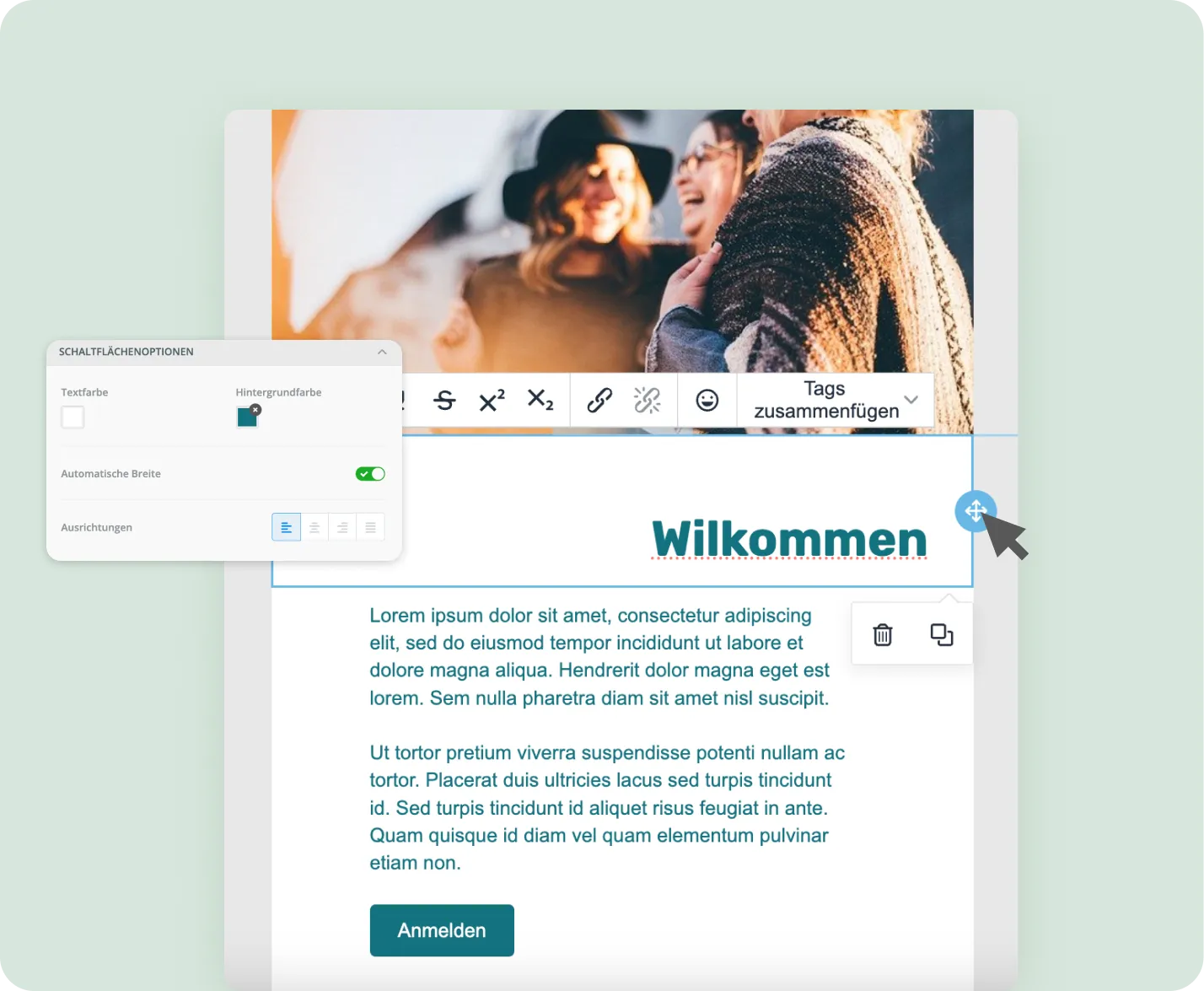 Design-Vorlagen für Emails und Plakate in ChurchDesk Studio