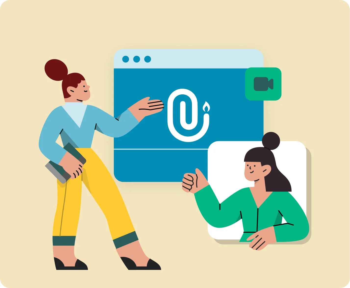 Illustration: Schulung und Support durch das ChurchDesk Team