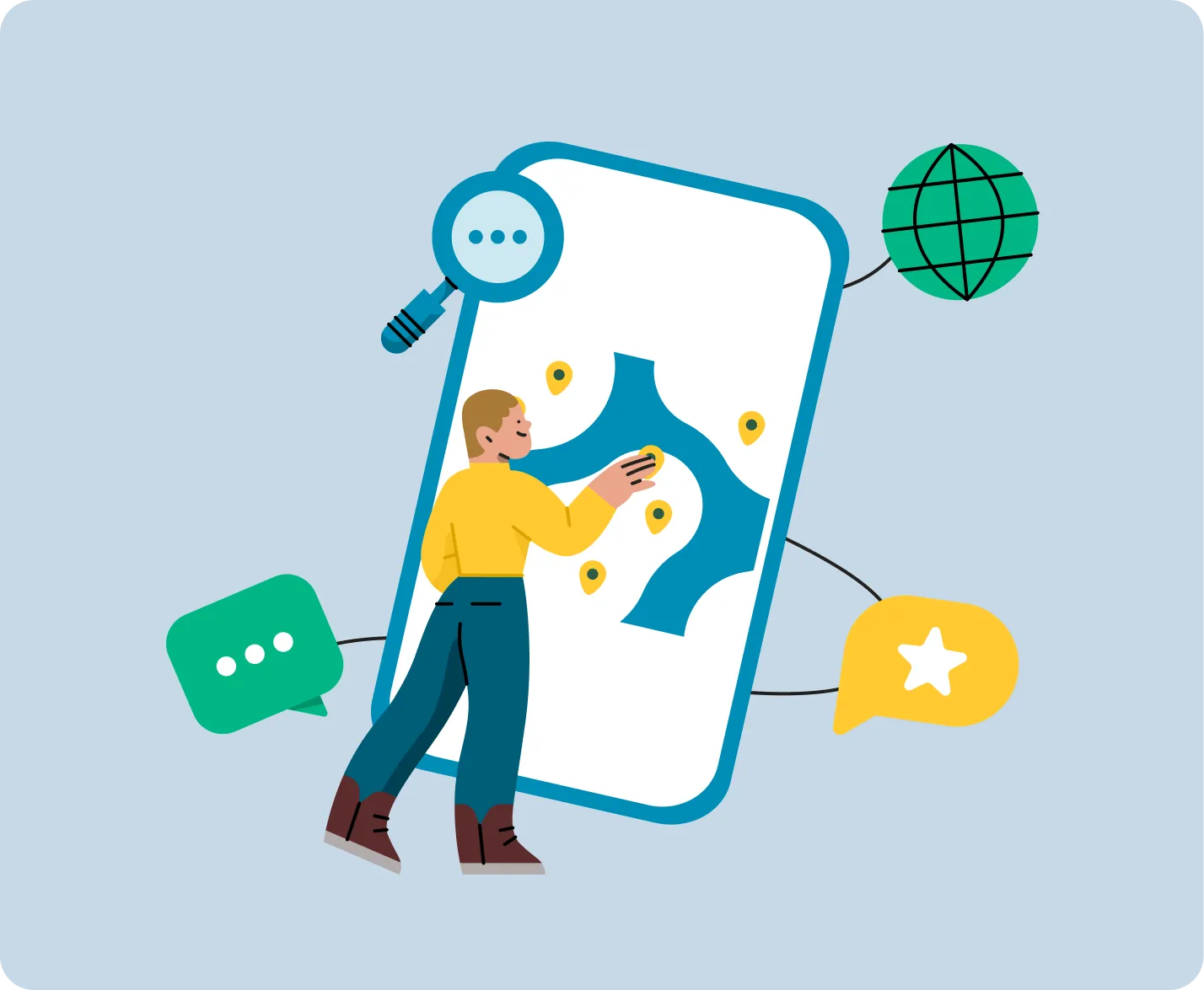 Illustration: Das ChurchDesk Portal als zentrale Datenbank