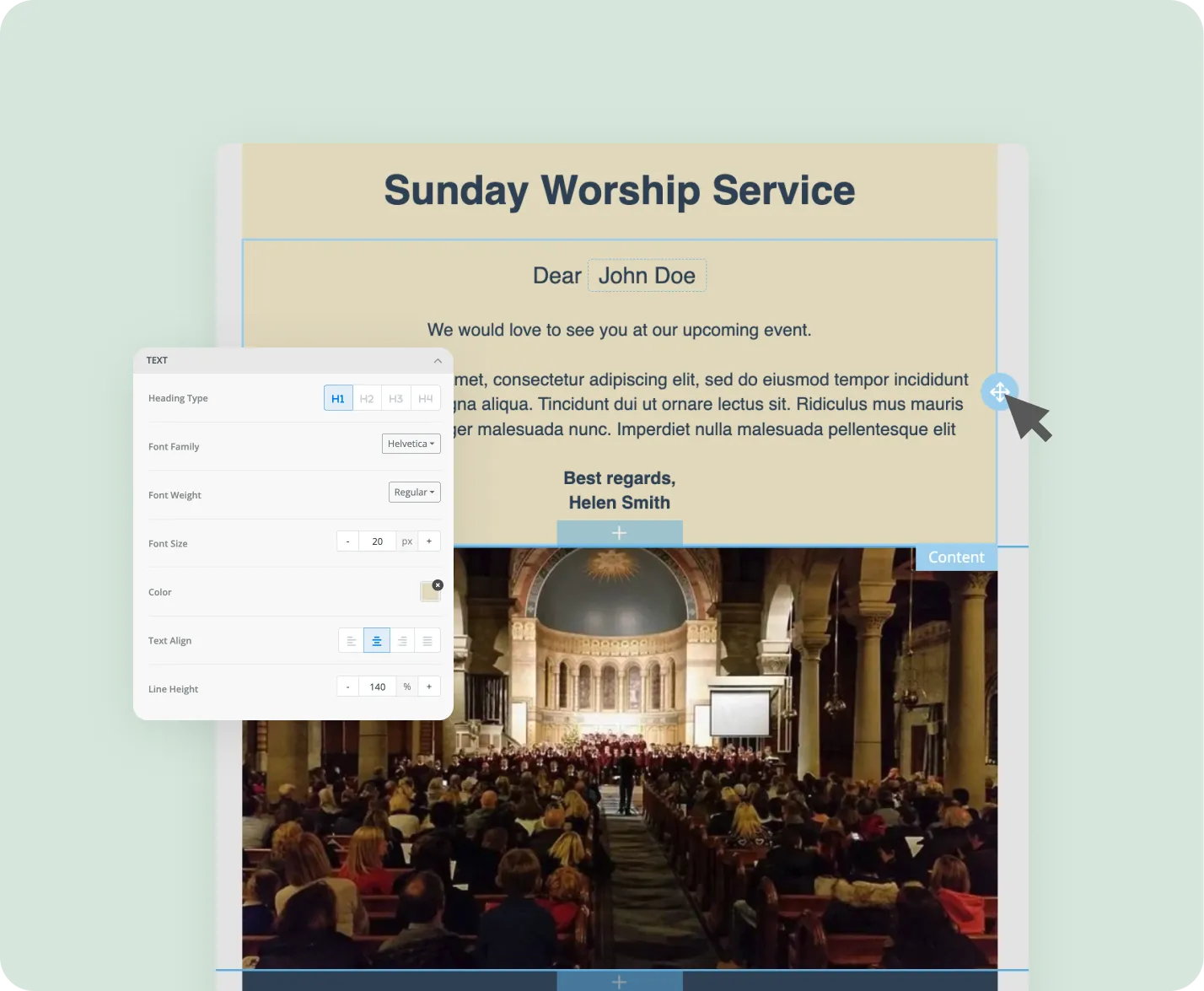 Designmaler til e-poster og plakater i ChurchDesk Studio